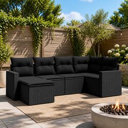 Compact and Stylish 6-Piece Outdoor Sofa Set
