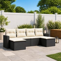 Compact 6-Piece Garden Sofa Set for Relaxation