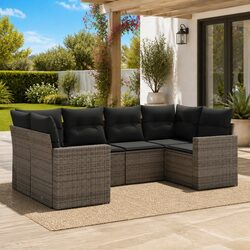 Versatile 6 Piece Outdoor Sofa Set for Relaxation and Storage