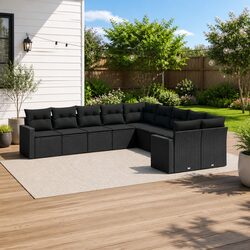 10 Piece Outdoor Sectional Sofa Set for Relaxation