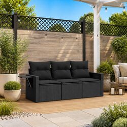 Compact and Stylish 3 Piece Garden Sofa Set