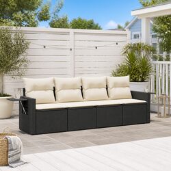 4-Piece Garden Sofa Set with Smart Storage