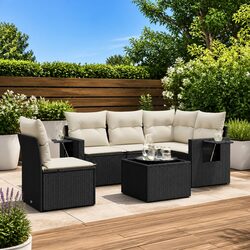 6 Piece Garden Sofa Set for Outdoors