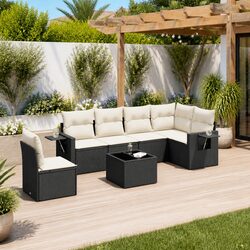 Sleek 7 Piece Modular Garden Sofa Set for Outdoors