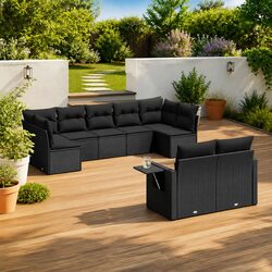 9 Piece Garden Sofa Set for Outdoor Enjoyment