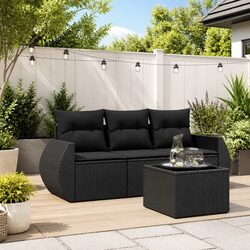 4 Piece Outdoor Sofa Set with Cushions