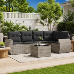 6 Piece Outdoor Garden Sofa Set for Your Patio