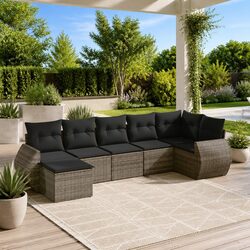 Compact and Versatile 7-Piece Garden Sofa Set