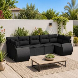Efficient 7 Piece Outdoor Sofa Set with Storage
