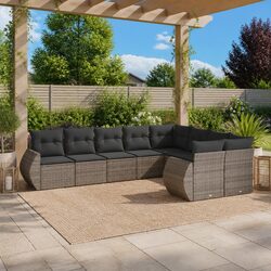 9 Piece Garden Sofa Set: Modern Outdoor Comfort