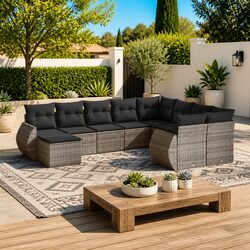 10-Piece Grey Modular Garden Sofa Set: A Smart Choice