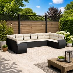 Compact and Durable 10-Piece Garden Sofa Set