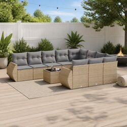 Compact and Stylish 11-Piece Garden Sofa Set