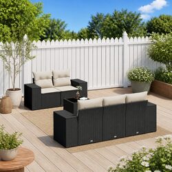 Compact 6-Piece Garden Sofa Set for Outdoor Relaxation