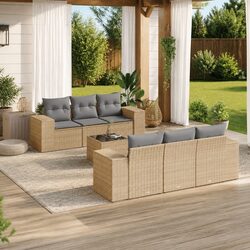 Compact and Stylish 7-Piece Garden Sofa Set