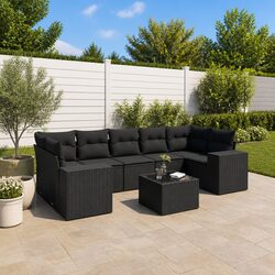 Compact 8-Piece Garden Sofa Set for Outdoor Use