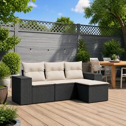 Sleek 4-Piece Garden Sofa Set for Outdoor Spaces
