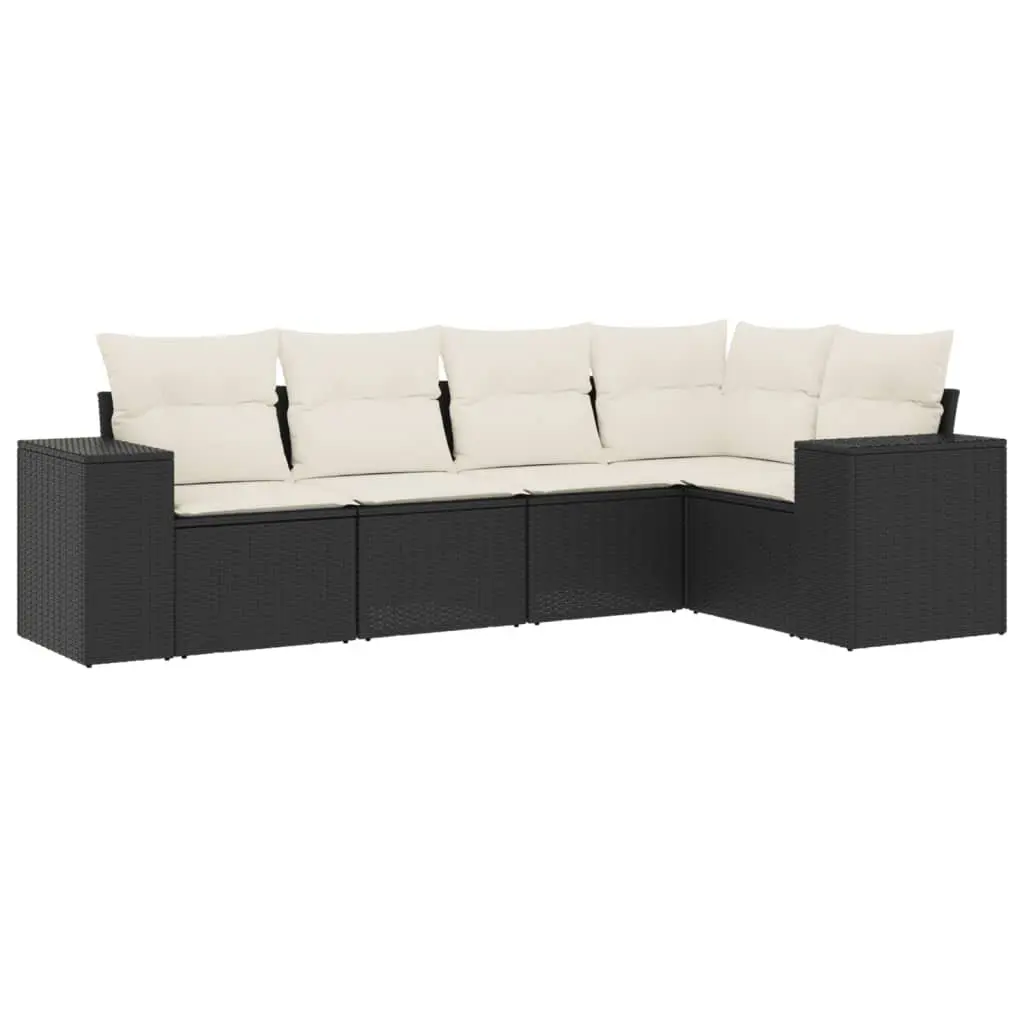 Garden Sofa Set 5 Piece Outdoor Furniture Poly Rattan Modular Patio Seating