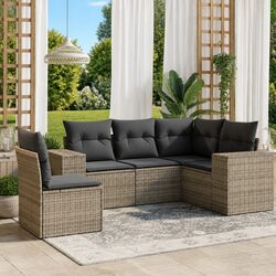 5 Piece Outdoor Sofa Set in Grey