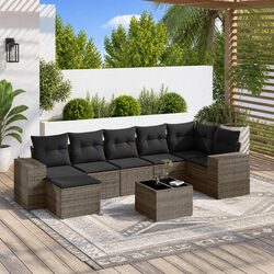 8-Piece Modular Garden Sofa Set for Outdoor Enjoyment