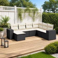 Concise 7-Piece Outdoor Sofa Set - Easy Maintenance