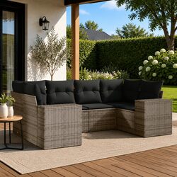 Grey Garden Sofa Set for Outdoor Enjoyment