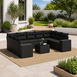 Compact 10 Piece Outdoor Furniture Set for Relaxation
