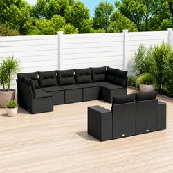 Efficient 9-Piece Modular Garden Sofa Set