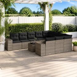 11 Piece Grey Garden Sofa Set for Easy Enjoyment