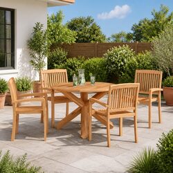 Concise and Elegant 5-Piece Outdoor Dining Set