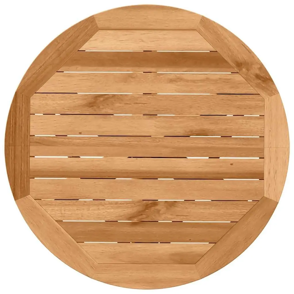 Outdoor Dining Set Brown 5 Pieces Round Table Water-Resistant Wood Construction