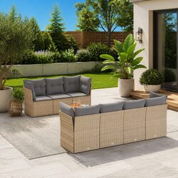 Concise 8-Piece Garden Sofa Set with Storage