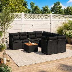 Compact and Stylish 9 Piece Outdoor Sofa Set