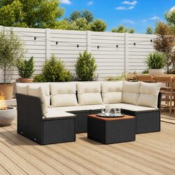 7 Piece Garden Sofa Set - Compact & Stylish for Outdoors