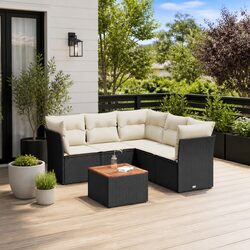 Concise Modular Outdoor Garden Sofa Set - 6 Pieces