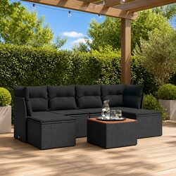 7 Piece Garden Sofa Set: Stylish and Compact