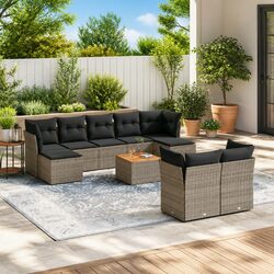 Concise Overview of 10-Piece Grey Garden Sofa Set