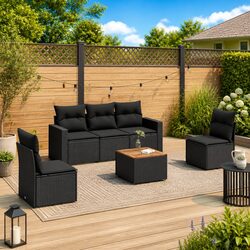 Compact and Functional 6 Piece Garden Sofa Set