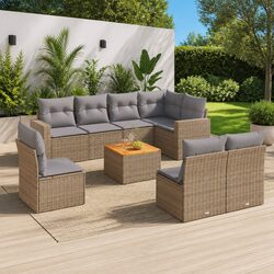 9-Piece Outdoor Sofa Set in Beige