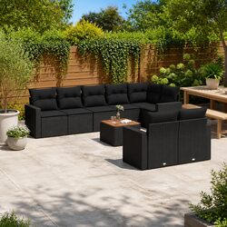 Compact and Durable 9-Piece Garden Sofa Set