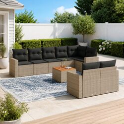 Compact and Functional 9-Piece Garden Sofa Set