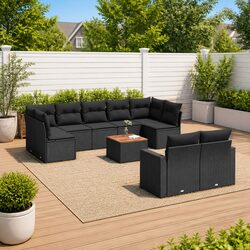 Effortless 10-Piece Rattan Garden Sofa Set