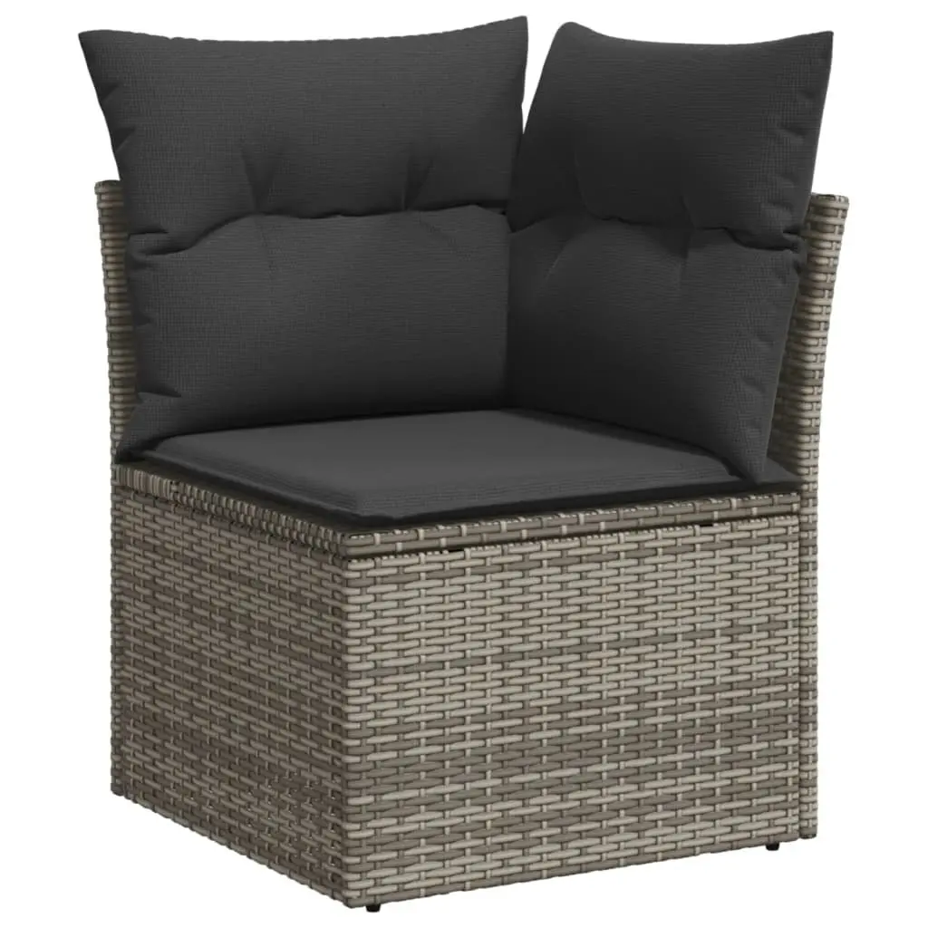 Garden Sofa Set 10 Piece Outdoor Furniture Patio Seating Grey Poly Rattan