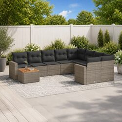 10-Piece Garden Sofa Set in Grey