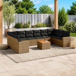 11 Piece Modular Grey Garden Sofa Set for Outdoors