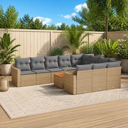 Compact 11 Piece Outdoor Sofa Set for Easy Arrangement