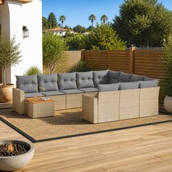 Compact and Stylish 11 Piece Garden Sofa Set