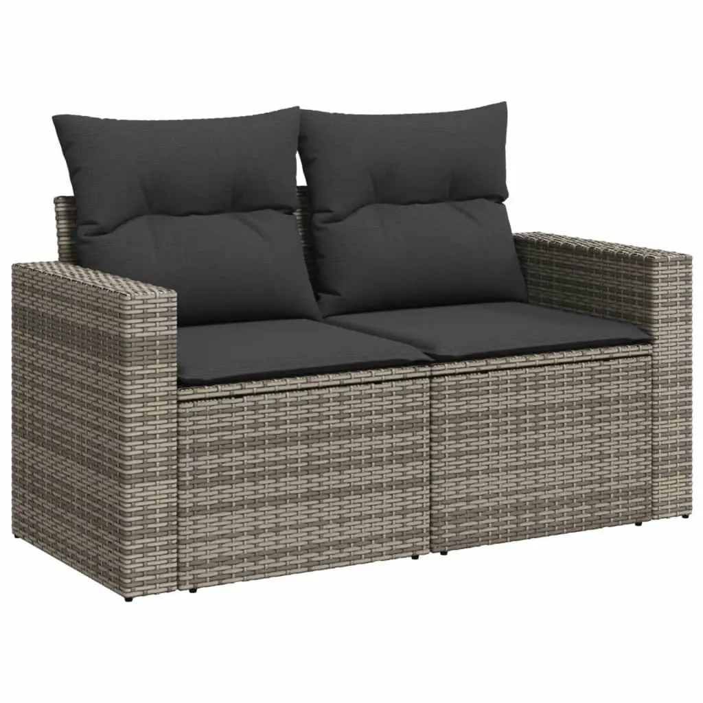 Garden Sofa Set 11 Piece Grey Poly Rattan Outdoor Furniture Patio Lounge with