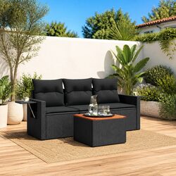 Compact and Stylish 4 Piece Garden Sofa Set for Outdoors