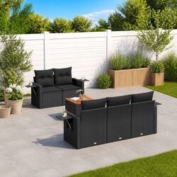 Compact and Stylish Modular 6-Piece Garden Sofa Set